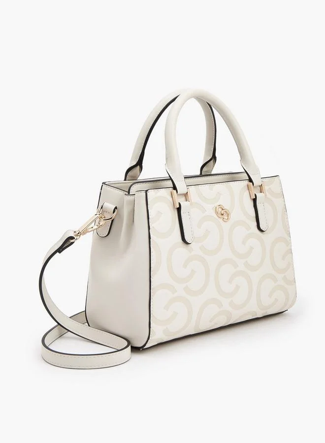Celeste BEIGE Monogram Debossed Tote Bag With Adjustable Strap for Women | Best Price UAE
